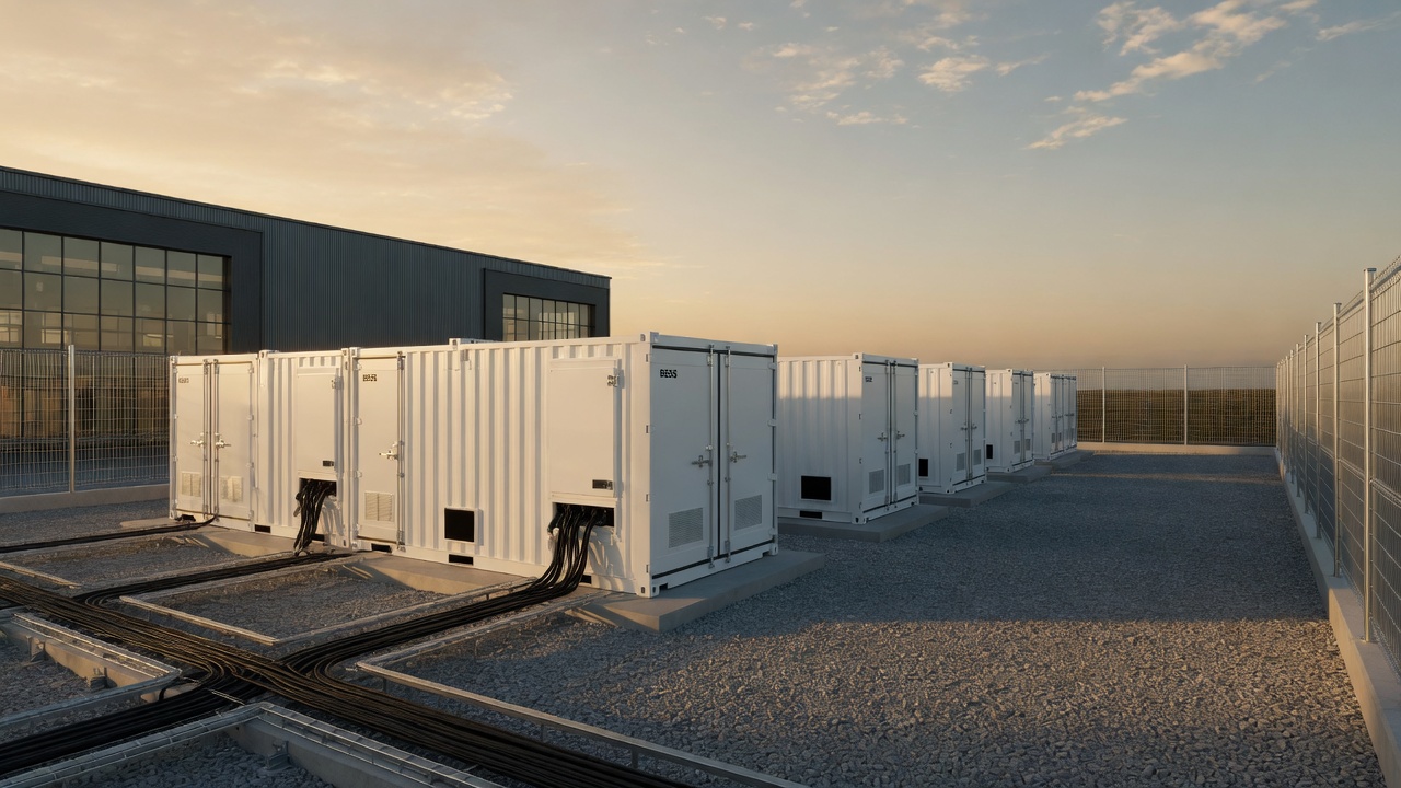 Commercial BESS battery energy storage system installed at Irish industrial site